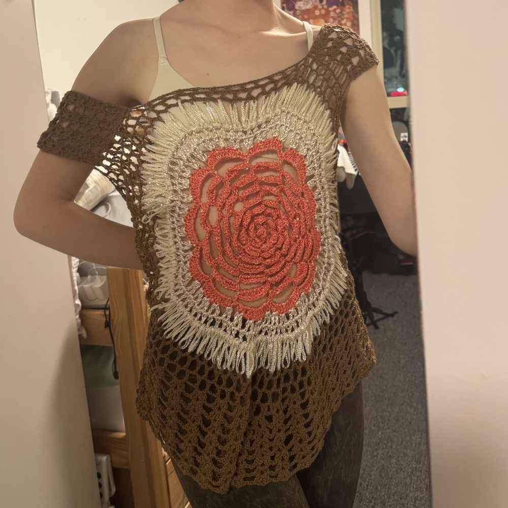 crochet top/swim coverup 🌸